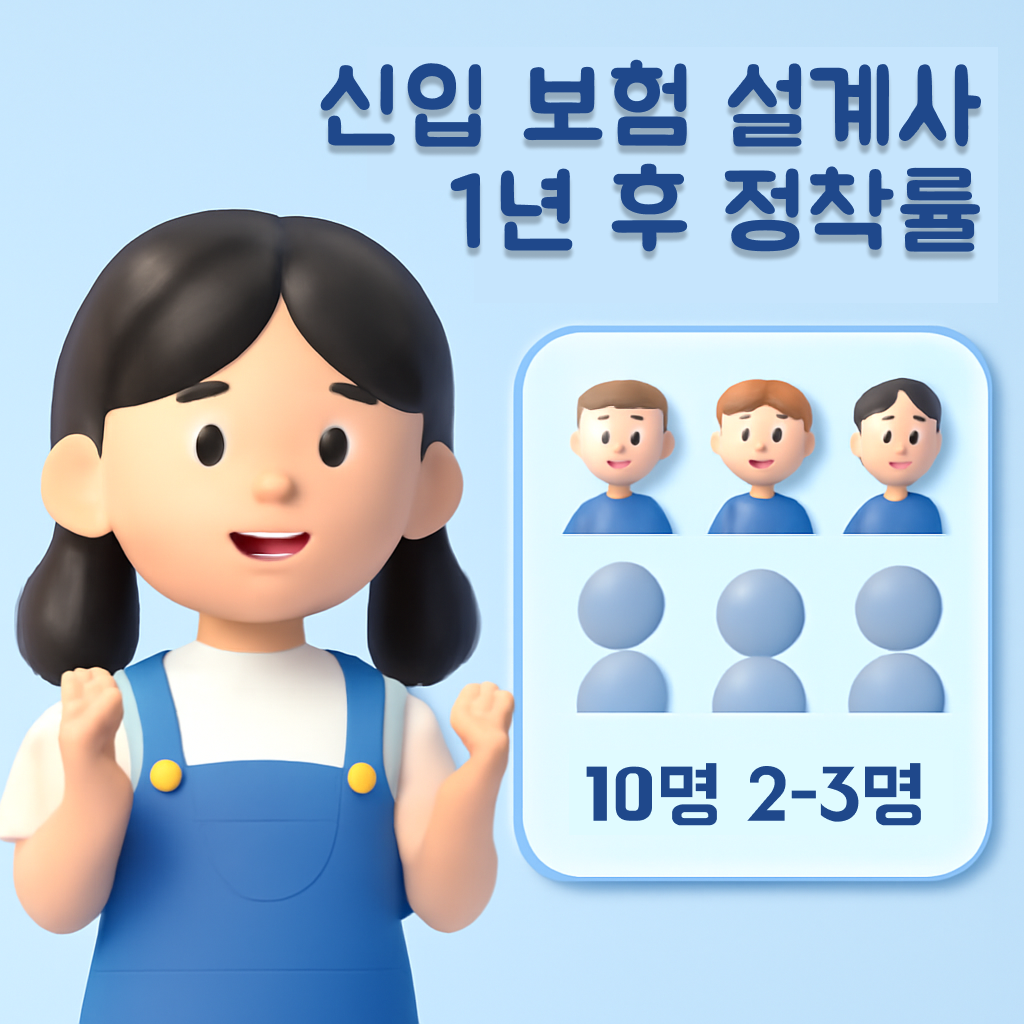 보험설계사 1년 후 정착률 10명 중 2~3명